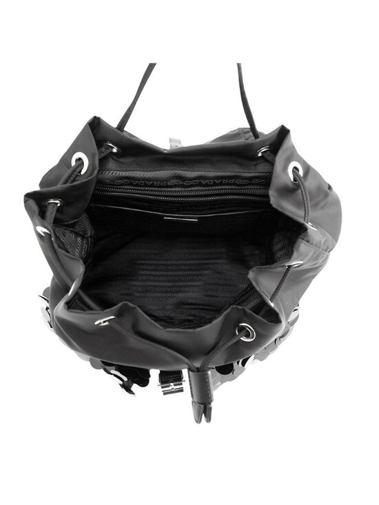Prada Backpack Nylon Sequin Black main image 10